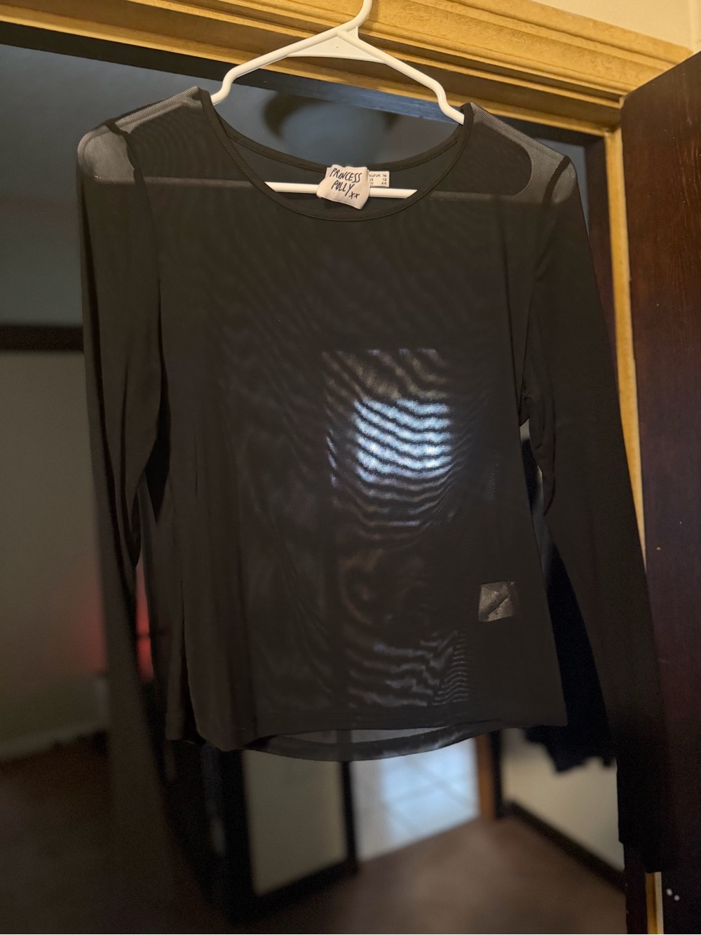 Princess Polly Black Sheer Long Sleeve Mesh Top